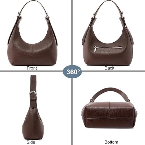 NIUEIMEE ZHOU Hobo Bags for Women Soft Vegan Leather Crescent Shoulder Handbag Slouchy Tote Crossbody Purses thumbnail 3