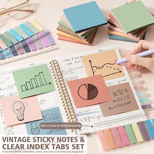 58PCS Aesthetic School Supplies, Cute College Ruled A4 Spiral Notebook Stationary Set Back to School Supplies Bible Study Kit Office College Essentials with Pastel Highlighters for Women Student Girls thumbnail 9
