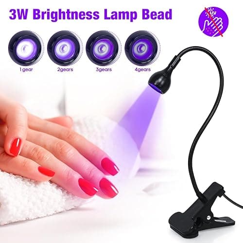 AORAEM Nail Lamp LED Nail Manicure Dryer Curing Light with Black Gooseneck and Clamp for Gel Nails thumbnail 2