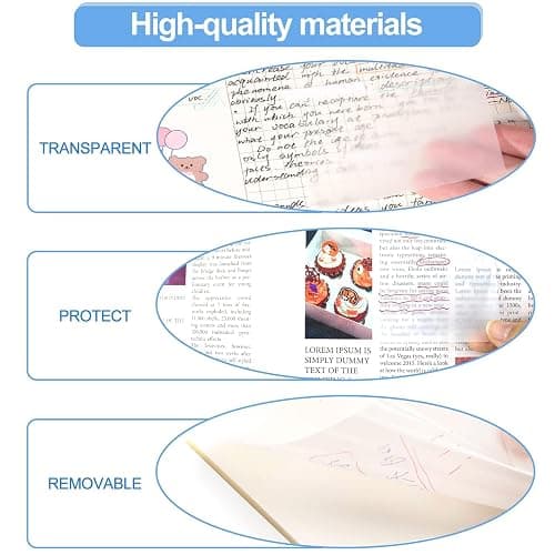 Hanyousheng 500 Sheets Transparent Sticky Notes, 4 Sizes Clear Sticky Note, Self-Stick Note Pads, See Through Sticky Notes, Perfect for Writing in Text Books and Office thumbnail 4
