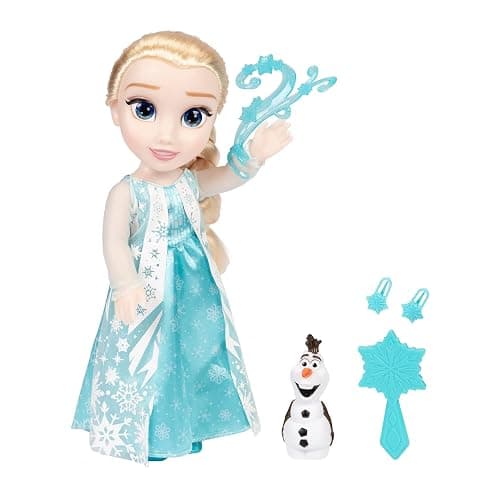JAKKS Pacific Elsa Doll Classic My Singing Friend Elsa Doll & Olaf Figure - Image 1