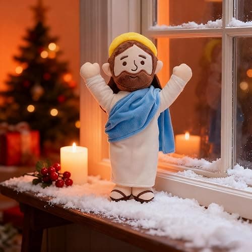 Yelakey 13" Jesus Plush Jesus Stuffed Doll Christian Plushie Doll for Easter Christmas Church Religious Gifts for Kids Adults thumbnail 6