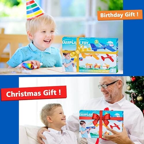 Winstico Boys Toys Age 4 5 6 7 8 9 Year Old Boy Gifts, Airplane Launcher Toy with 3 Pack Foam Glider Planes, Outdoor Garden Toys Birthday Present Gift for Kids Age 3 4 5 6 7 8 9 Year Old Boys thumbnail 8