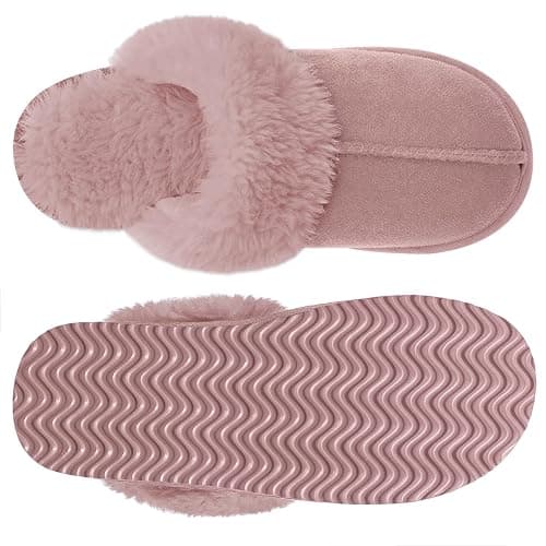 Litfun Women's Fuzzy Memory Foam Slippers Fluffy Winter House Shoes Indoor and Outdoor thumbnail 6
