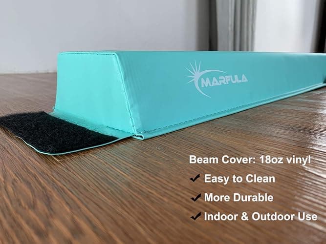 MARFULA Balance Beam - Folding Floor Gymnastics Equipment for Kids, Non Slip Base - 6 FT to 10 FT for Home Gym Use thumbnail 4