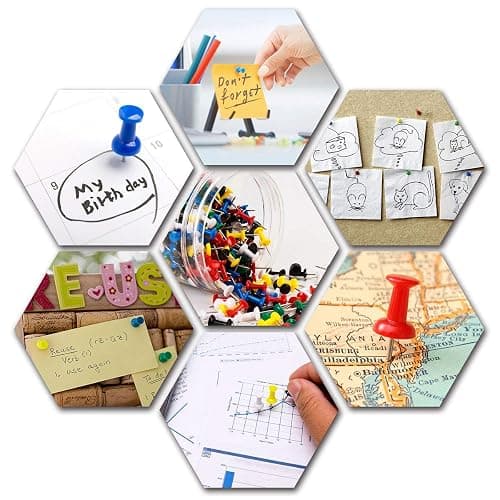 400Pcs Push Pins, Thumb Tacks for Bulletin Board, Stick Pins Thumb Tacks for Cork Board Wall Hangings, Office Tacks Color Pins for Desk Decor Organization (Assorted Colors) thumbnail 6