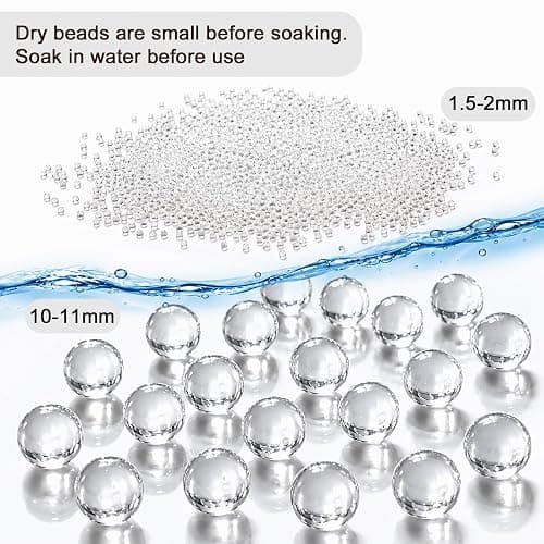 FALAMON 140,000 Clear Beads for Vases, Transparent Vase Filler, Christmas Decoration, Wedding Centerpiece, Floating Candles, Floral Decoration thumbnail 3
