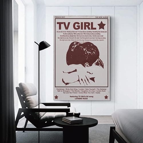 UYHKVXF Tv Girl Vintage Poster Music Posters Canvas Art Poster And Wall Art Picture Print Modern Family Bedroom Decor Posters 12x18inch(30x45cm) (gray) thumbnail 3