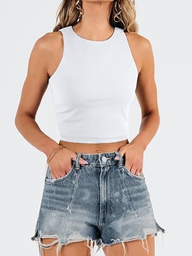 EFAN Womens White Crop Top- Undershirt thumbnail 2