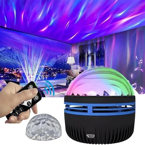 2 in 1 Northern Galaxy Light, Northern Lights and Ocean Wave Projector with Remote CoLntrol, RGB Colorful Night Light for Bedroom Home Decor Gifts (Aurora & Wave) thumbnail 2