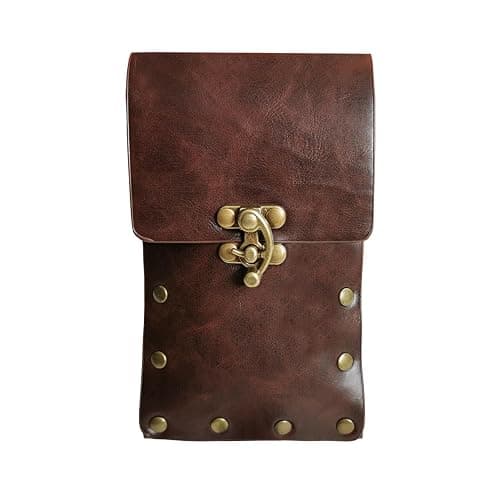 Larswon Plus Size Renaissance Leg Harness Bag - Synthetic Leather Belt Bag for Women - Dark Coffee thumbnail 2