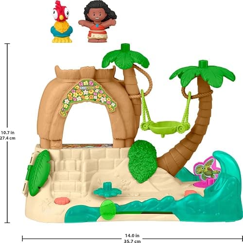 Fisher-Price Little People Toddler Toy Disney Princess Moana Adventure Village Playset with Figures for Pretend Play Kids Ages 18+ Months thumbnail 2