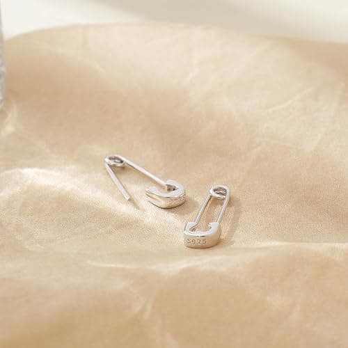 CHIC & ARTSY 925 Sterling Silber Büroklammer Ohrringe - Mode Knorpel Pin Ohrringe für Frauen thumbnail 4