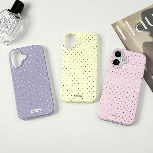 inewateri Compatible for iPhone 17 Case with Cute Fashion Polka Dot Aesthetics Design Simple Cases for Soft TPU Slim Protection Cover-Purple thumbnail 6