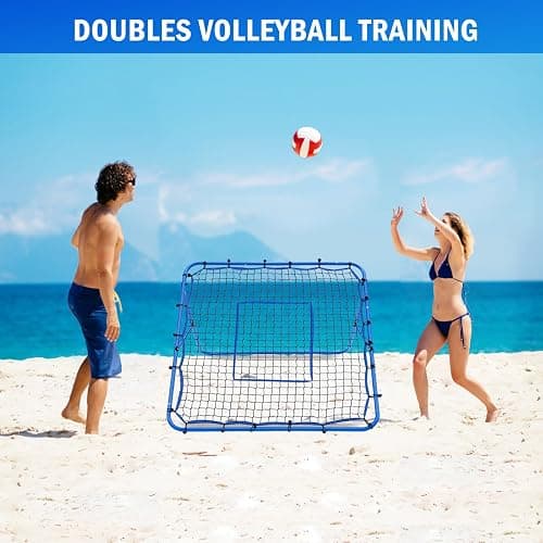 Volleyball Lacrosse Rebound Net Pro, WINTHAI Lacrosse Rebounder for Backyard, 7x4FT/6x4FT/4x4FT Bounce Back Net with Target Strike Zone, Easy Quick Setup, Volleyball Baseball Softball Soccer Training thumbnail 8