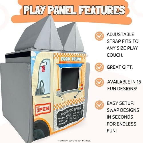 Couch Swag Play Panel for Childrens Foam Sofa Kids Couch (Food Truck) thumbnail 2