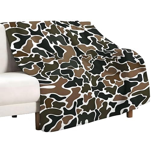 WEIYUHPIG Camo Throw Blanket, Camouflage Hunting Army Blankets Gift for Men | Soft Cozy Flannel Fabric, All Season Daily Use For Couch Sofa Bed , Outdoor Travel Car Camping Hunting Gift for Men Boys thumbnail 5