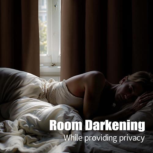 YoungsTex Dark Brown Velvet Curtains 84 Inch Length 2 Panels Set for Living Room, Chocolate Blackout Drapes Thermal Insulated with Grommet Privacy for Dining Bedroom, 2 Panels, 52 X 84 Inch thumbnail 3