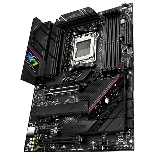 ASUS ROG Strix B650E-F Gaming WiFi AMD Ryzen AM5 ATX motherboard, 12 + 2 power stages, DDR5, three M.2 slots, PCIe 5.0, WiFi 6E, 2.5G LAN, USB 3.2 Gen 2x2 Type-C port, and Aura Sync RGB thumbnail 9