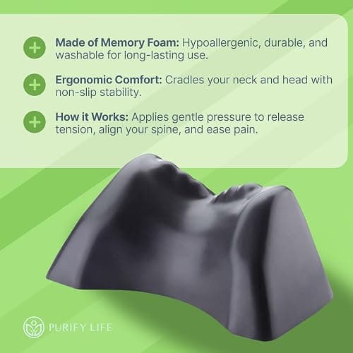 Occipital Release Tool for Pivotal Therapy and TMJ - Cervical Traction Pillow - Neck Stretcher and Shoulder Relaxer - Neck Traction Device for Spinal Alignment, Neck & Back Pain, or Tension Headaches thumbnail 6