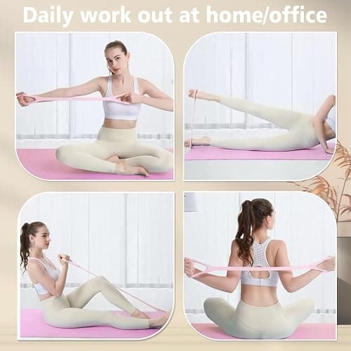 Nzwnxdtq Figure 8 Resistance Band with Handles, Elastic Bands for Working Out,Arm,Back,Shoulder Training Elastic Ropes,Exercise Equipment for Yoga, Pilates,Physical Therapy Stretching thumbnail 2