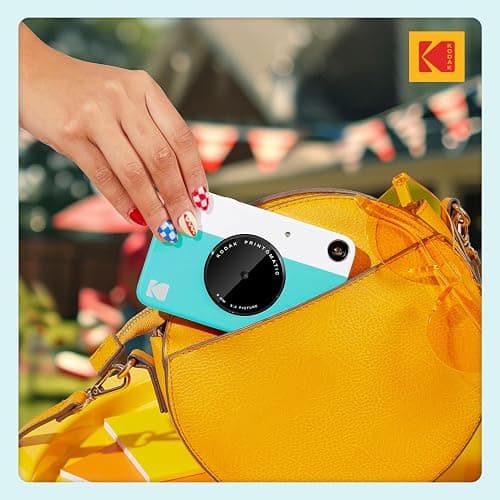 KODAK Printomatic Full-Color Instant Print Digital Camera - Colorful Photos On Zink 2x3" Sticky-Back Photo Paper - 5MP, Portable, Creative Fun Gift for Birthday, Christmas, Holiday - Blue - Blue - Camera thumbnail 6