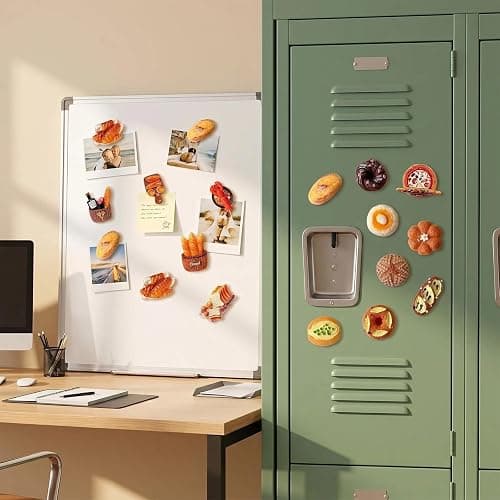 UJBVCX 24 Pieces Cute Mini Food Fridge Magnets, Funny Refrigerator Magnets, Colorful Cute Bread Refrigerator Tiny 3D, for Decor Whiteboard, Kitchen thumbnail 2