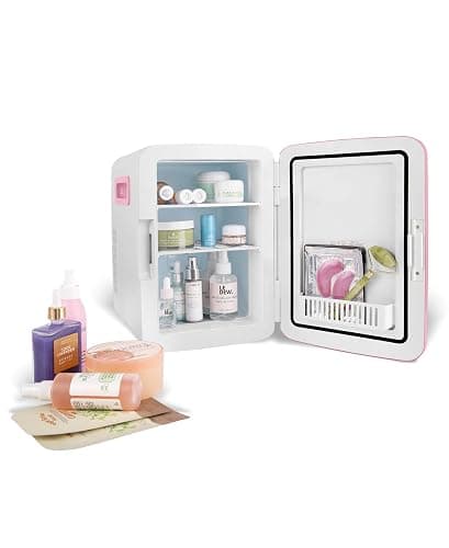 Cooluli 10L Mini Fridge for Bedroom - Car, Office Desk & College Dorm Room - 12V Portable Cooler & Warmer for Food, Drinks, Skincare, Beauty, Makeup & Cosmetics - AC/DC Small Refrigerator (Pink) thumbnail 5