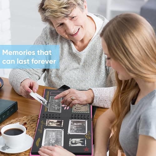 DazSpirit Photo Album Scrapbook - 80 Page DIY Memory Book with 12 Metallic Pens & 8 Photo Stickers, Holds 420 Photos - Scrapbook Kit, Perfect for Writing, Drawing, and Storing Memories(Rose Red) thumbnail 6