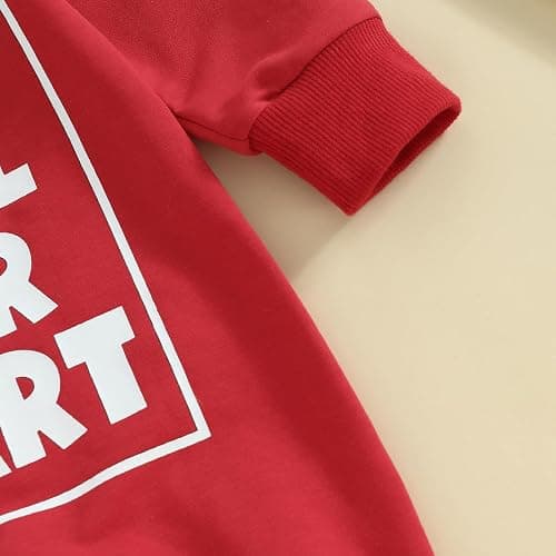 FIOMVA Newborn Baby Boys Mr.Streal Your Heart Sweatshirts Rompers Valentine'sDay Outfits Long Sleeve Onesie Jumpsuit thumbnail 6