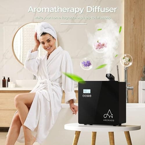 2025 Upgraded 3500 Sq.Ft Smart Scent Machine - HVAC System, Whole House Aroma & Hotel Collection Diffuser, Waterless Essential Oil Diffuser for Home, Office, 600ML Capacity, Cold Air Tech (Black) thumbnail 8