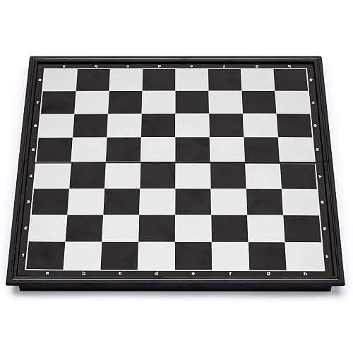 Yellow Mountain Imports Magnetic Portable Medium Chess Board Game Set (24.8 centímeters) - Travel Chess Set with Folding Board and Felt-Bottom Chessmen thumbnail 6