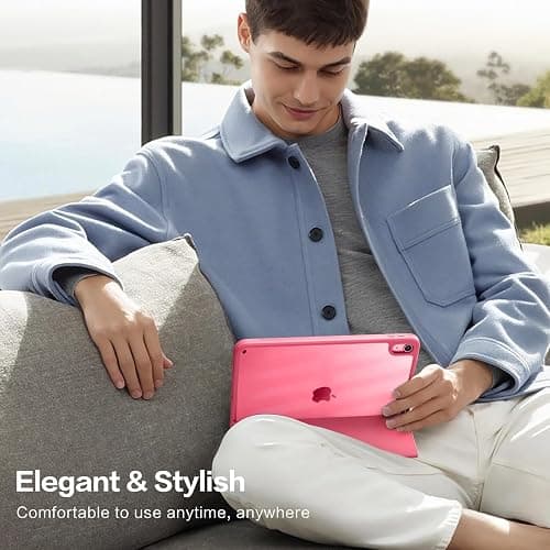 Wenlaty Compatible with iPad (A16) 11th Generation Case 11 Inch 2025, for iPad 10th Generation Case 10.9 Inch 2022 with Pencil Holder, Trifold Stand Protective Cover, Auto Wake/Sleep, Watermelon Pink thumbnail 9