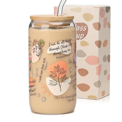 Xelewooz Christian Gifts For Women – Bible Verse Coffee Mug 16oz, My Daily Bible Affirmations Tumbler, Religious Gift & Bible Accessories for Mom, Wife, Sister, Friends, Christian Coffee Cups - Image 1