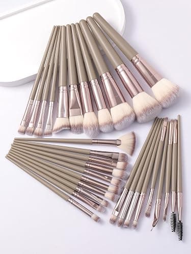 Makeup Brush Set 30 pcs Professional Powder Brush Concealers Eye shadows Blush Eyeliner Eyebrow Contour Eye blending Brushes(Champagne） - Image 1