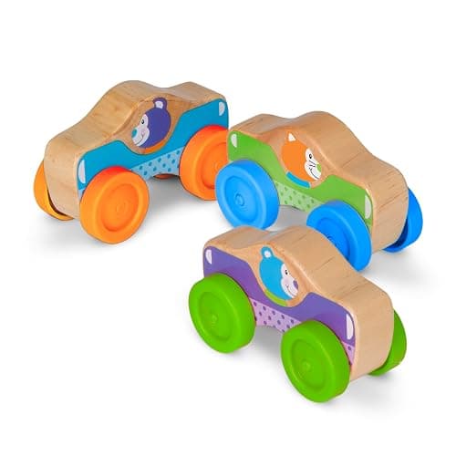 Melissa & Doug First Play Wooden Animal Stacking Cars (3 pcs) thumbnail 4