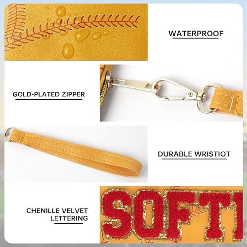 Baseball Gift Bags Baseballs Treat Bags Team Gifts Clear Chenille Letter Zipper Pouch Accessories Stuff Sport Portable thumbnail 4