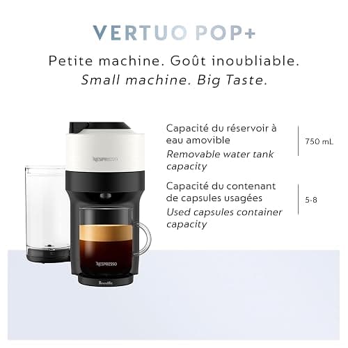 Nespresso Vertuo Pop+ Coffee and Espresso Maker by Breville, Coconut White thumbnail 8