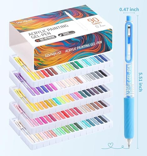 Joyask Gel Pens For Coloring, 90 Colors Retractable Colored Pens for Black Paper & White Paper, 0.7mm Fine Point Colorful Pens for Coloring, Writing, Drawing, Journaling, Note Taking, Office, Home thumbnail 3