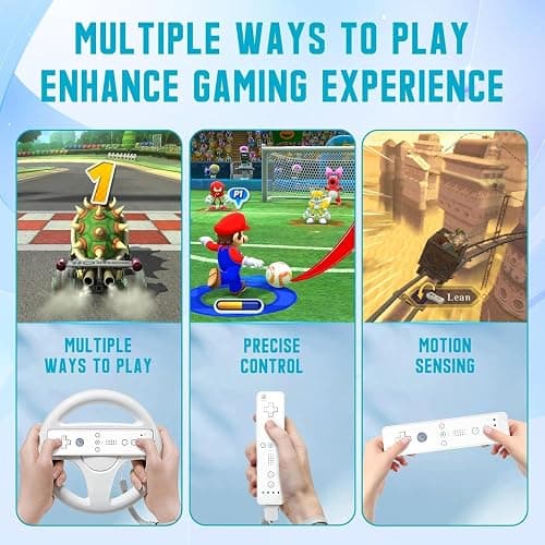 FIOTOK Wii Remote with Nunchuck,Wii Controller with Nunchuck Compatible with Nintendo Wii/Wii U with Silicone Case and Wrist Strap, White thumbnail 6