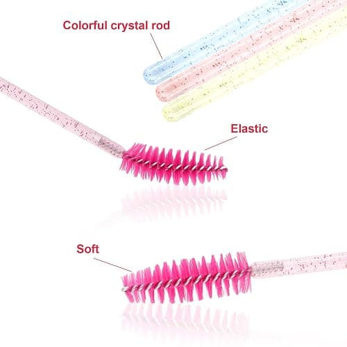 Exacoo 500pcs Eyebrow Brush Lash Spoolies for Eyelash Extensions Eyelash Brush Comb Disposable Mascara Wands Eye Lash Brush Eyebrow Spoolie thumbnail 2