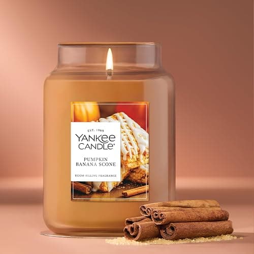 Yankee Candle Pumpkin Banana Scone, Holiday Scented Candle, 22oz Large Jar with up to 150 Hour Burn Time, Giftable thumbnail 4