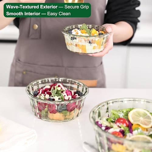 Taiuloo 3-Piece Salad Bowls with Lids, BPA Free Plastic Meal Prep Containers To Go for Lunch, Kitchen Food Storage & Serving Bowls for Salad, Snack, Fruit, Veggie, Pink thumbnail 6