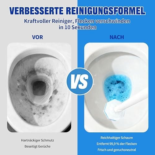 Einweg Toilettenbürsten mit Nachfüllpackung von 50 Dreilagigen, Verdickten Reinigungsschwämmen, Wandmontiertes Wc Bürstengarnitur mit Klobürstenhalter, zur Reinigung von Badezimmern, Waschbecken thumbnail 4