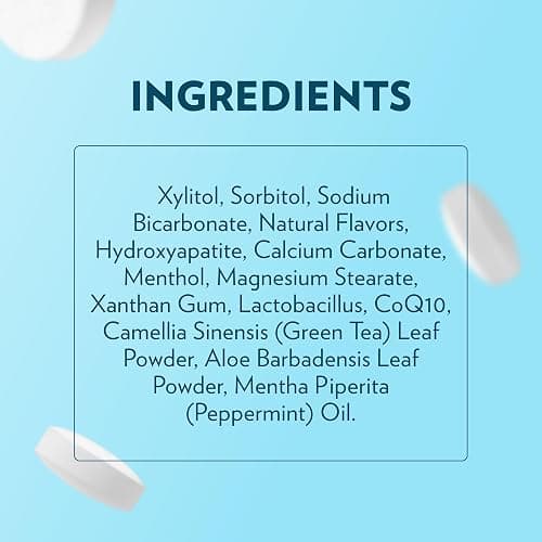 ECOFAM Peppermint Mouthwash Tablets - Chewable Tablet for Fresh Breath Fluoride Free Alcohol Free Travel Size Mouthwash - 90 Tablets thumbnail 7