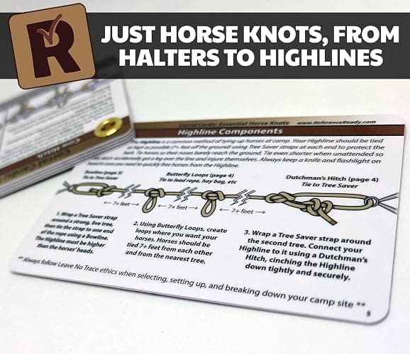 ReferenceReady Horse Knot Cards – Pocket Guide to 19 Pack and Trail Riding Knots - Horse Stuff for Girls and Boys thumbnail 4