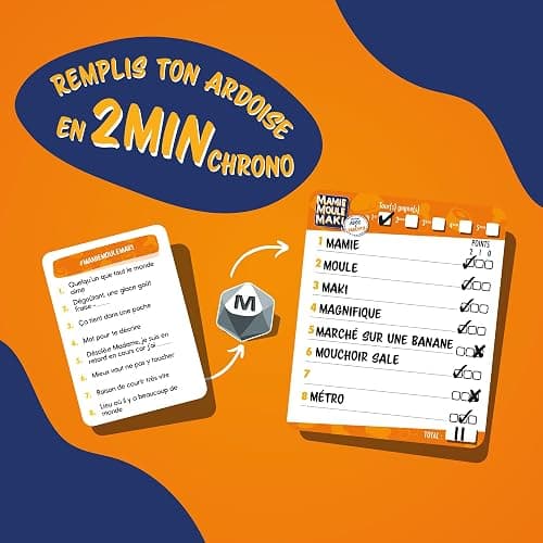 Mamie Moule Maki Version Ados et Parents - Jeu de société à partir de 10 Ans - Petit Bac revisité idéal pour Jouer avec Les Plus Jeunes - 2 à 6 Joueurs thumbnail 4