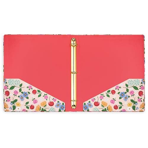 ban.do Hardcover 3 Ring Binder with 1 Inch Rings, School and Office Organizer for Letter Size Paper, Flowers and Fruit thumbnail 4