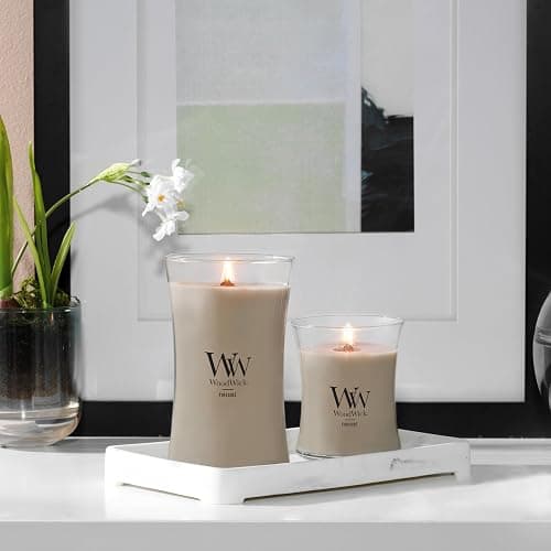 WoodWick Medium Hourglass Candle Fireside Scent Premium Soy Blend Wax Crackles as it Burns Perfect for Gifting 9.7oz thumbnail 8