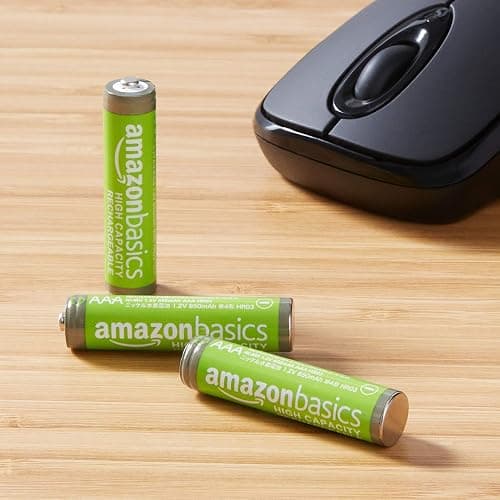 Amazon Basics 24-Pack Rechargeable AAA NiMH High-Capacity Batteries, 850 mAh, 1.2V, Recharge up to 500x Times, Pre-Charged thumbnail 8
